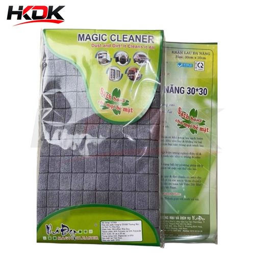 Khăn lau microfiber màu xám size 30x30mm