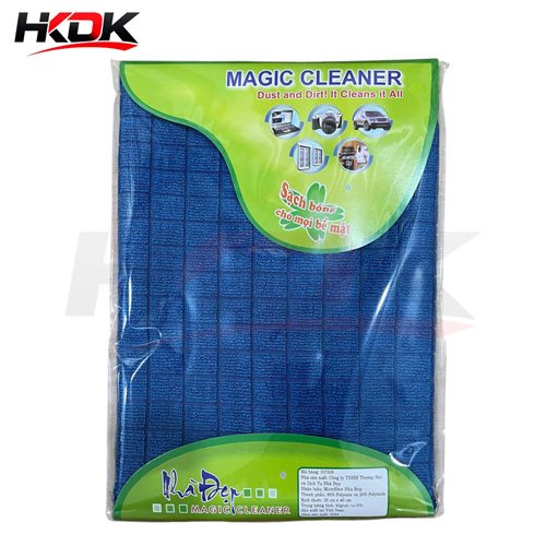 Khăn lau Microfiber màu xanh đậm size 35x40mm