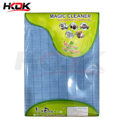 Khăn lau Mircofiber màu xanh dương size 35x40mm