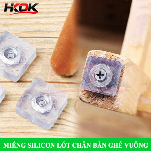 Miếng đệm silicon vuông lót chân bàn ghế
