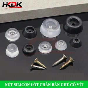 Nút Silicon Lót Chân Bàn Ghế Có Vít - Chống Trượt, Chống Ồn Hiệu Quả