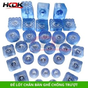 Đế lót chân ghế silicon, cao su chống trầy sàn, giảm tiếng ồn, chống trượt. Đa dạng kích thước cho ghế gỗ, ghế sắt, bàn ghế văn phòng và nội thất.