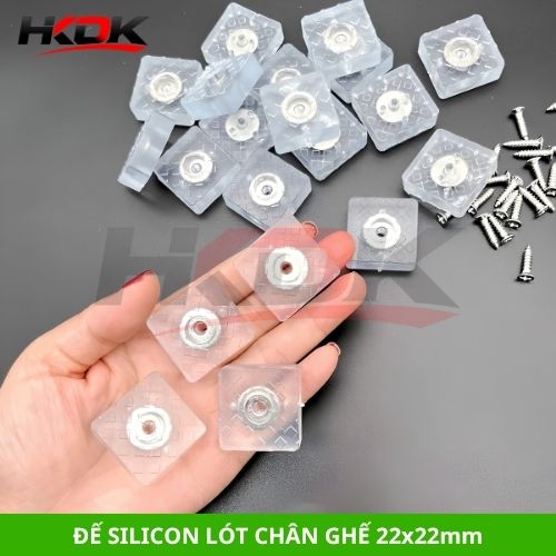 Đế Silicon Lót Chân Ghế 22x22mm – Bảo Vệ Sàn Nhà, Giảm Tiếng Ồn Hiệu Quả