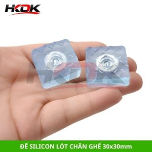 Đế silicon lót chân ghế 30x30mm chống trầy sàn, chống trượt, giảm tiếng ồn hiệu quả