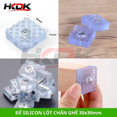 Đế silicon lót chân ghế 30x30mm dành cho chân ghế vuông kích thước tương ứng. Silicon mềm và đàn hồi giúp chống trầy sàn, giảm tiếng ồn và tăng độ bám. Thiết kế ôm chân ghế giúp lắp đặt nhanh, phù hợp cho ghế gỗ, ghế sắt và nhiều loại nội thất.