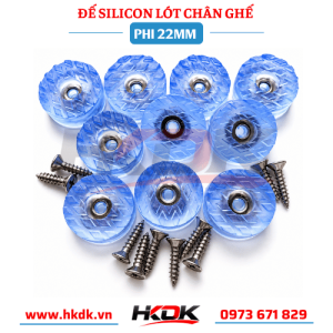 Đế Silicon Lót Chân Ghế Phi 22mm 2 Chi tiết đế silicon Phi 22mm bắt vít vào chân ghế