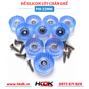 Đế silicon lót chân ghế Phi 22mm dạng tròn