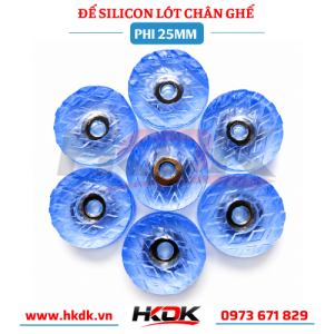 Đế Silicon Lót Chân Ghế Phi 25mm 2 Mặt đế silicon chân ghế Phi 25mm có lỗ bắt vít